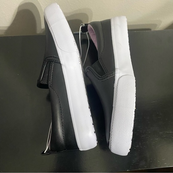 NEW- Girls Hailey Slip-On Sneakers - Cat & Jack - Size 1 Color Black/purple - Picture 5 of 8